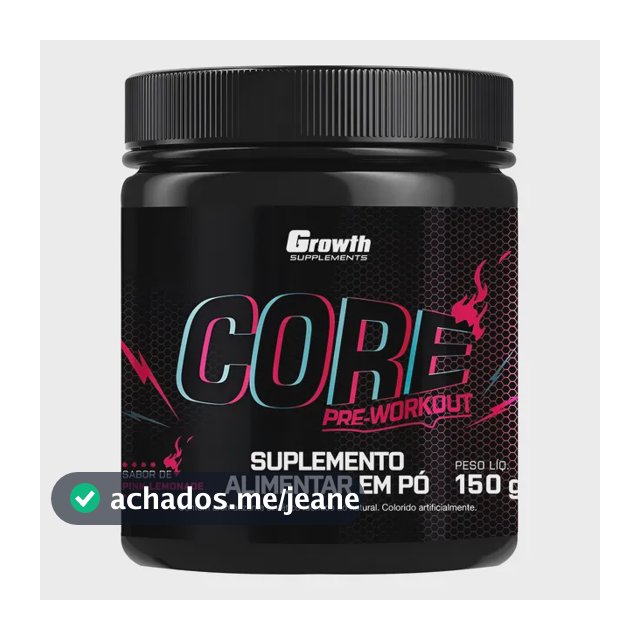 Pré Treino Core 150g Growth Supplements Limonada Rosa