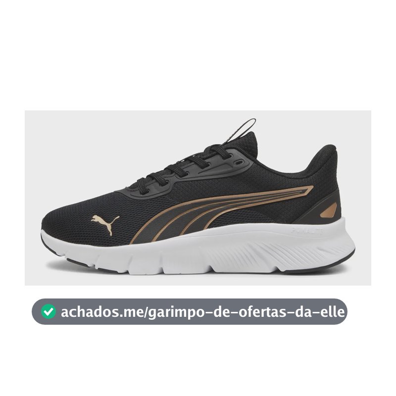 Tênis Flexfocuslite Modern Feminino Bpd Puma Preto E Dourado 34 Br