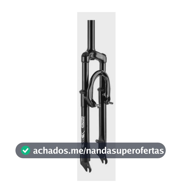 Garfo Suspensão Bike Aro 26 Paco Freio Disco/V-Brake Aço Preto