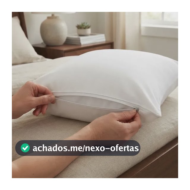 Kit 10 Capas Protetora P/ Travesseiro 180 Fios Impermeável Branco Liso