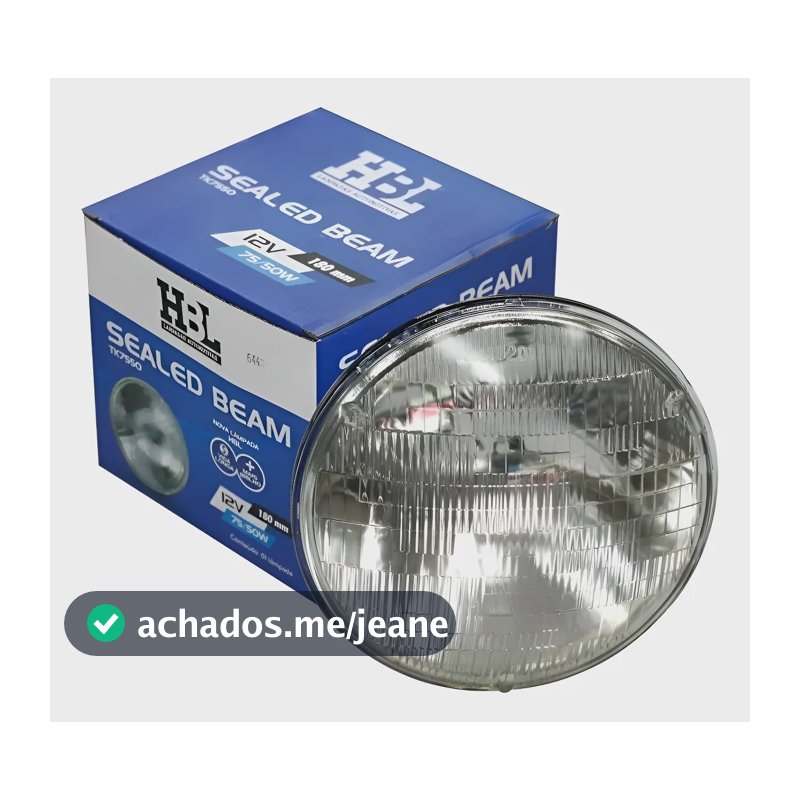 Farol Sealed Beam 180mm Cristal Karmann - Lisb7550 Direito