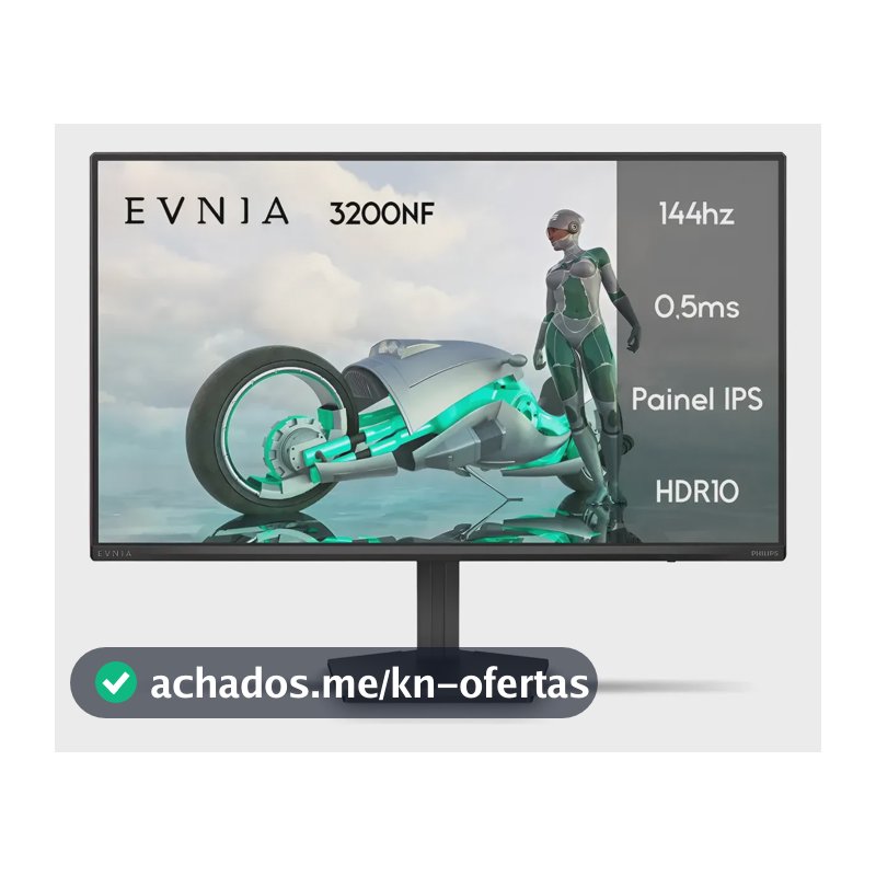 Monitor Gamer Phillips Evnia 23,8  Led Fhd 144hz 127/220v Preto