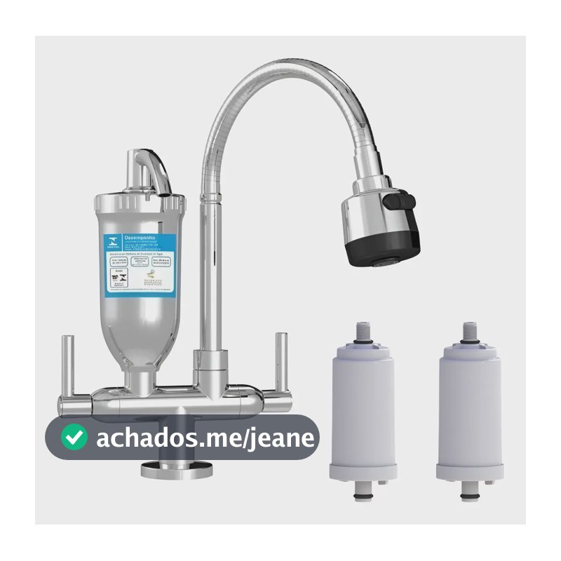 Torneira Abs Filtro Cozinha Bancada Gourmet 2168 C70 +2refil Cromado