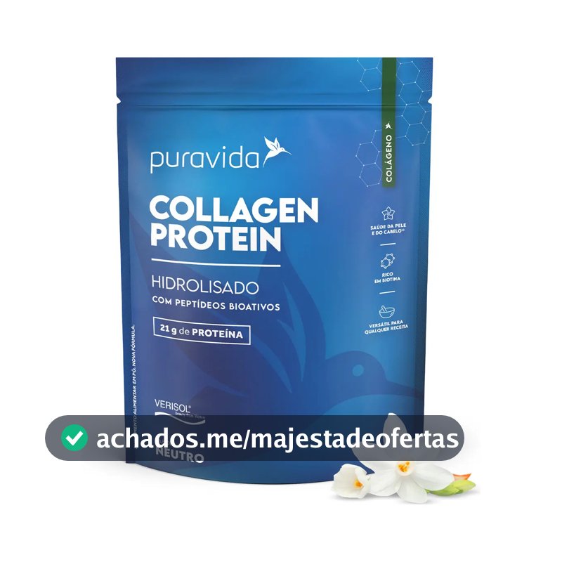 Collagen Protein Neutro 450g Sem Sabor Puravida Sem Sabor