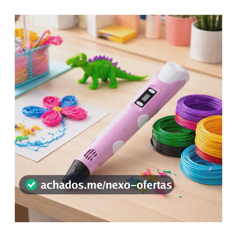 Caneta 3d Infantil Impressora + Refil Filamento 9m + Usb