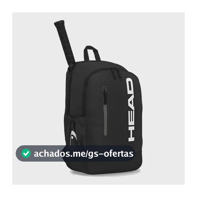 Mochila De Tênis E Beach Tennis Head Base 17l - 2 Raquetes Preta