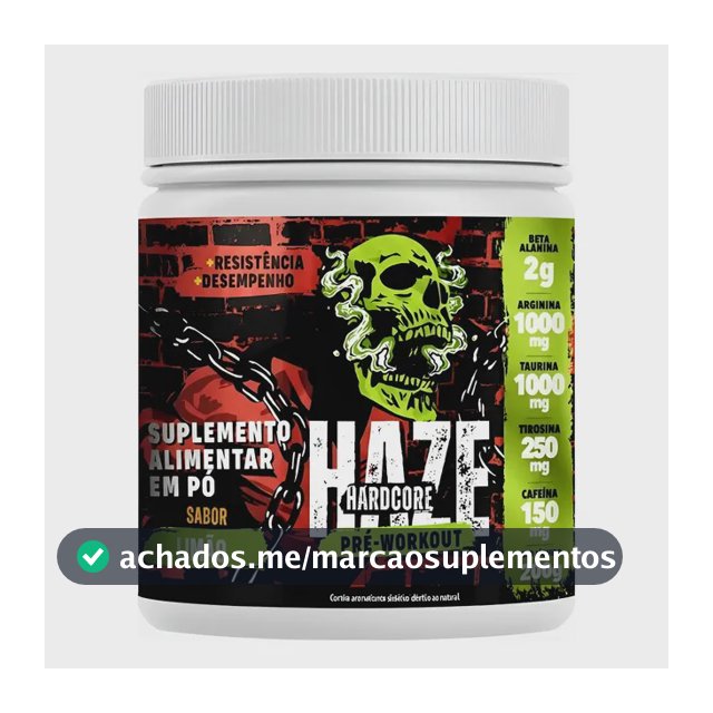 Haze Hardcore Pré-treino 200g - Melhor Pré-treino Do Mercado Limão