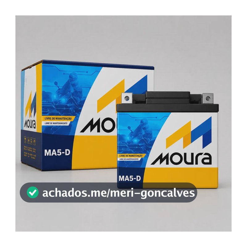 Bateria Moura MA5-D 5 Ah 12V Selada para Honda, Yamaha e Mais