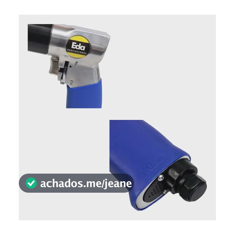 Furadeira Pneumática Eda 8PN Reversível Pistola 1800 RPM 6.205 Bar