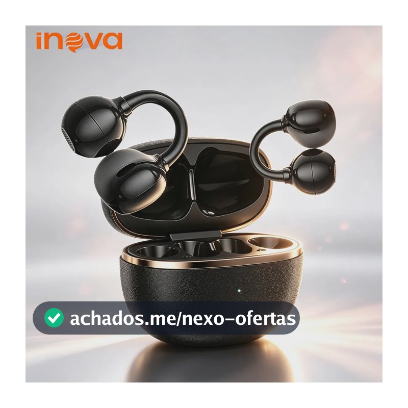 Fone De Ouvido Inova Open-ear Bluetooth Para Esportes Com Controle Tátil E Bateria De Longa Duração
