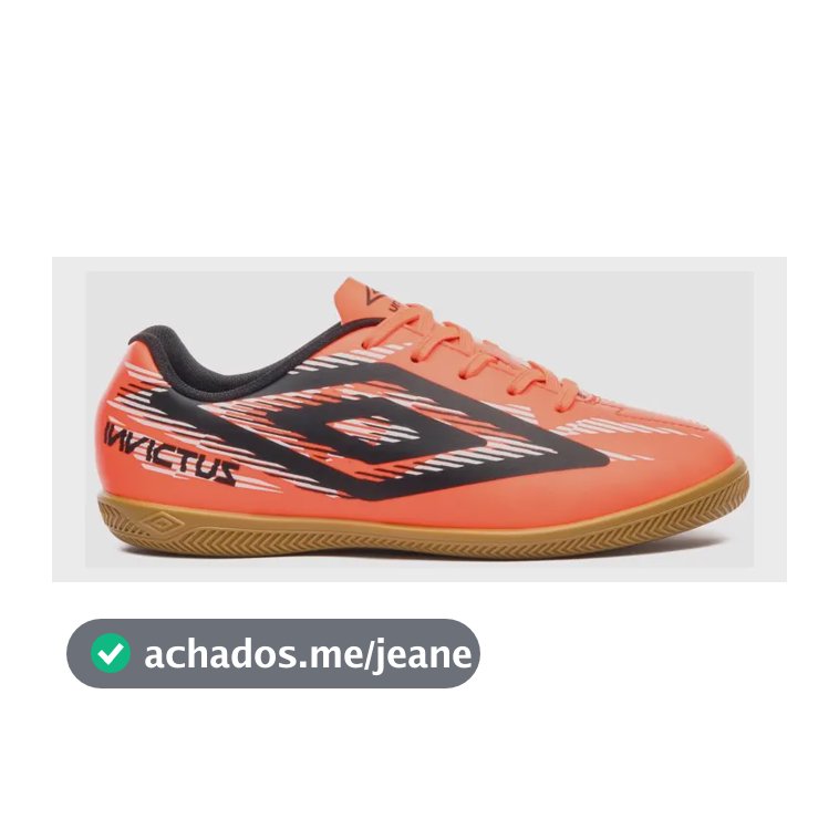 Chuteira Futsal Invictus Jr Umbro Coral/preto/branco 29 Br
