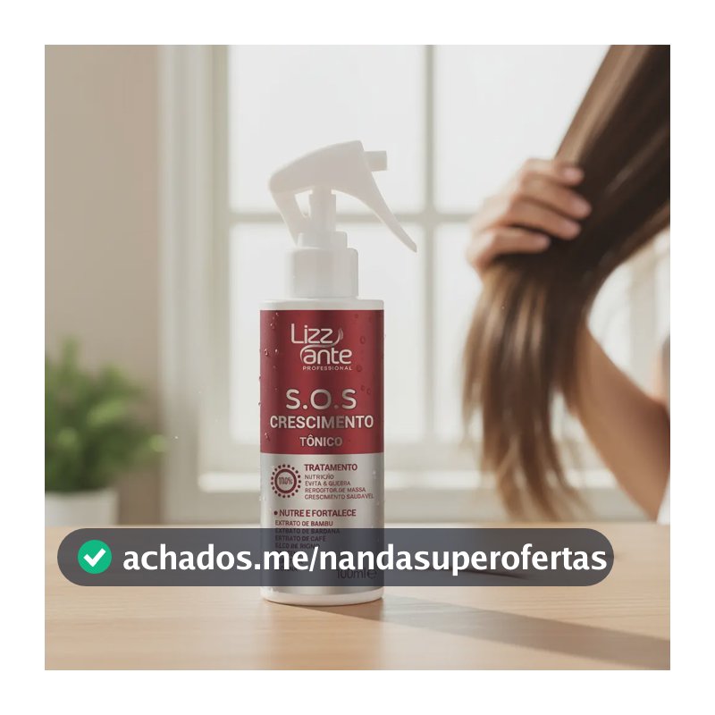 Queda De Cabelo Crescimento Rapido Tonico Sos Lizz Ante Pro