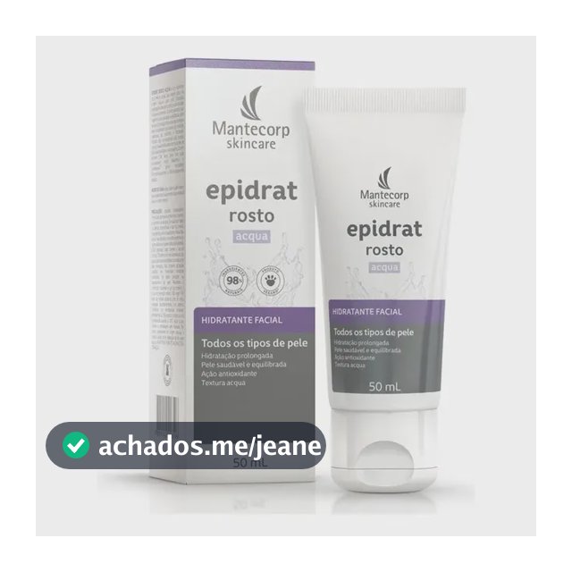 Hidratante Facial Epidrat Acqua 50ml Mantecorp Skincare Todo Tipo De Pele Dia/noite