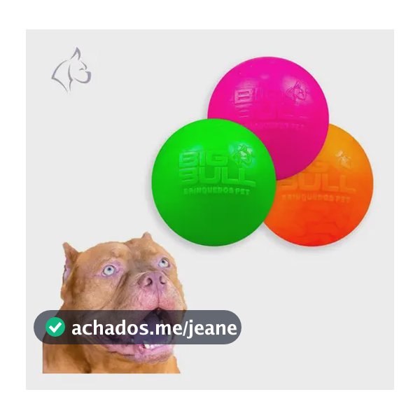 Kit 3 Bolas Resistentes Cachorro Grande Big Bull Pet Borracha Maciça 10cm