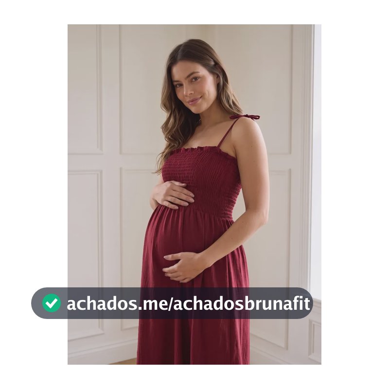 Vestido Longo Gravida Gestante Lastex Alcinha Fenda Casual Marsala Lisa Único