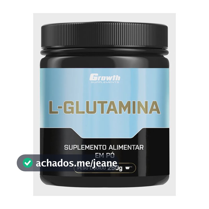 L-Glutamina 250g Growth Supplements - Sem Sabor em Pó