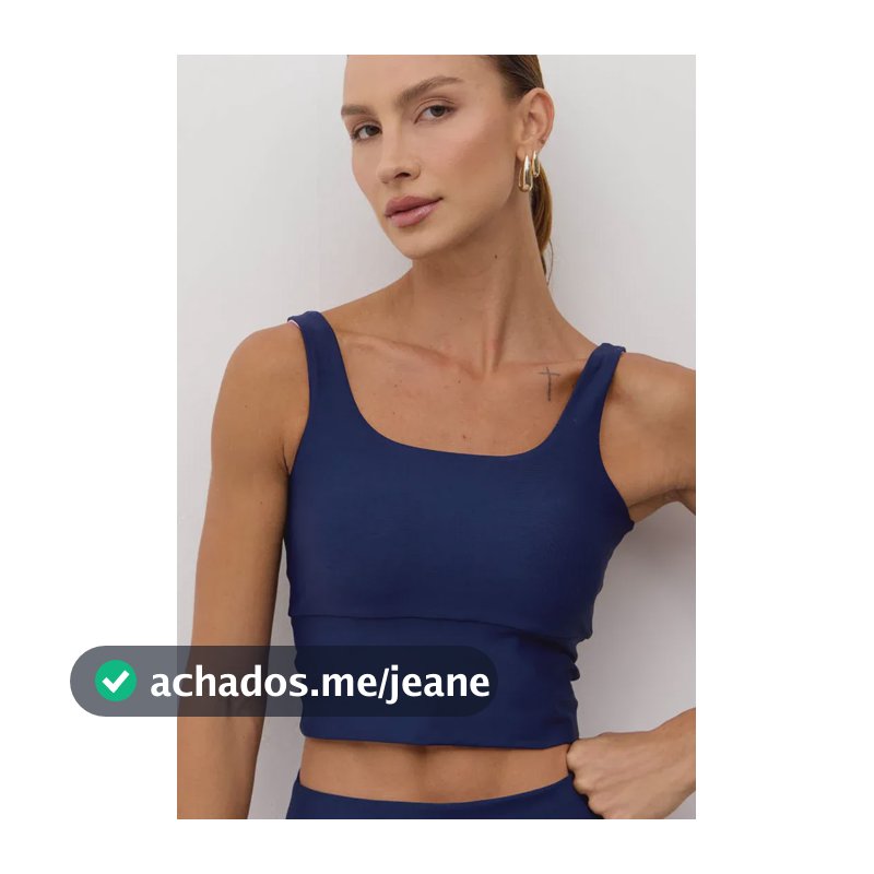 Top Feminino Dupla Face Longo Pozze Acqua Treino Premium M