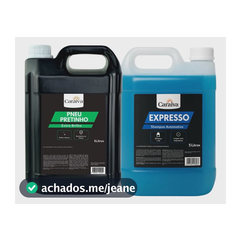 Shampoo Neutro Concentrado Automotivo + Pneu Pretinho 5l