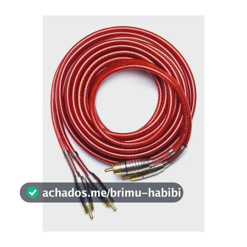 Cabo Rca 5 Metros Blindado Profissional Linha Prime Auto