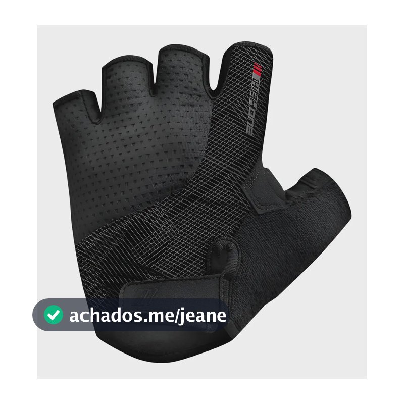 Luva Ciclista Montano Dedo Vazado Bike Bicicleta High One Cor Preto E Vermelho Tamanho P