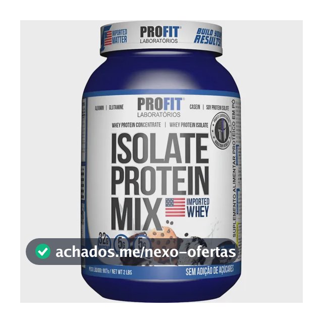 Whey Protein Isolado Mix Pote 907g - Profit Sabor Cookies & Cream