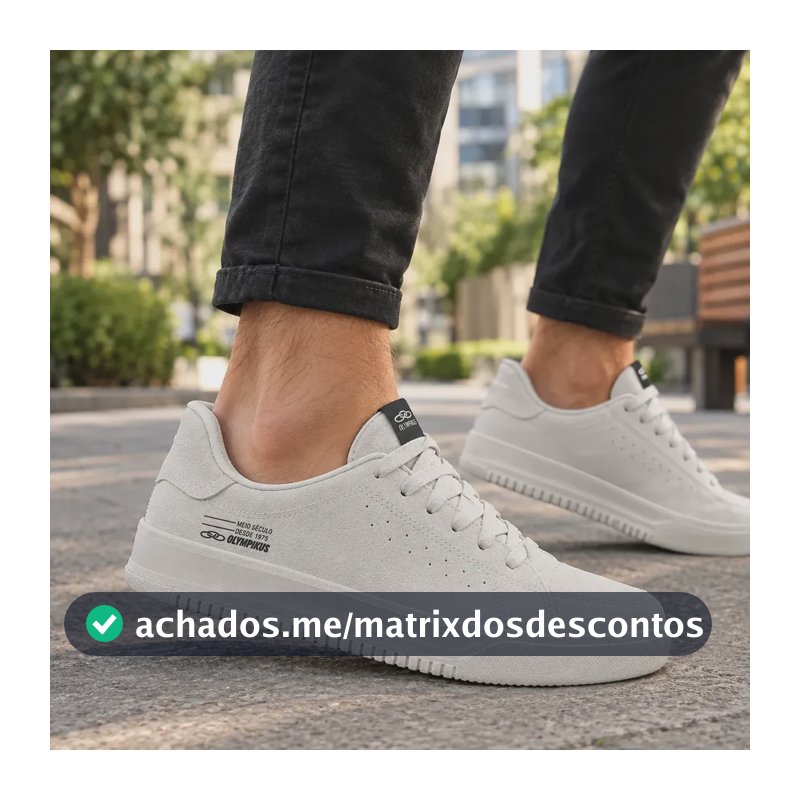 Tênis Olympikus Eros 2 Masculino Casual Confortavel Original Branco Liso 40