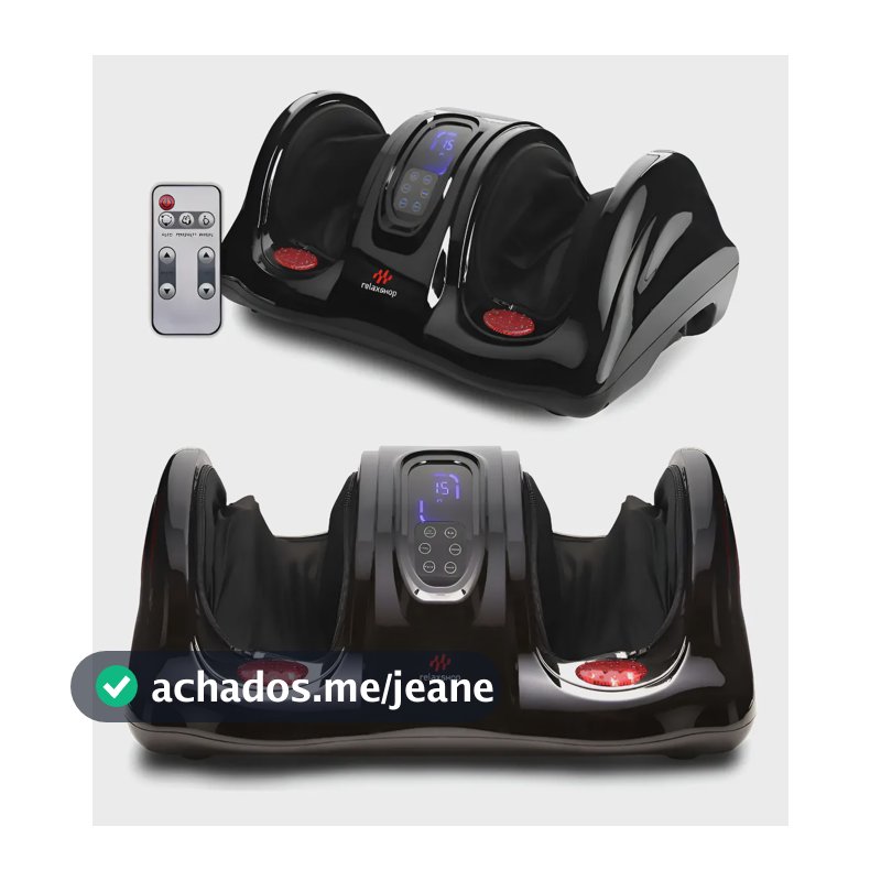 Massageador Pés E Pernas Bivolt Foot Massager Profissional Bivolt Preto