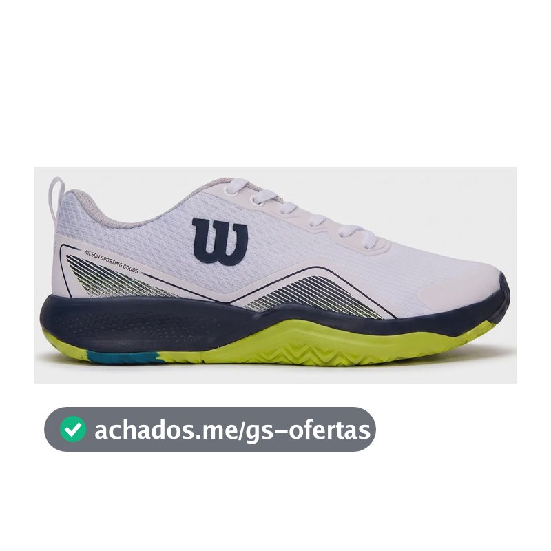 Tênis Wilson Court P/ Jogar Tennis Original Branco/marinho/verde-cítrico Liso 39
