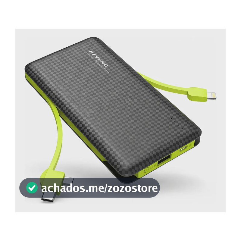 Powerbank 10000mah Compacto Portatil Preto