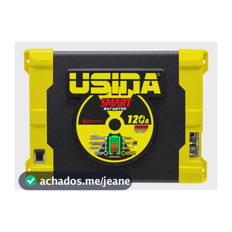 Fonte Carregador Automotivo Usina Bat Meter 120a 12v Cor Preto
