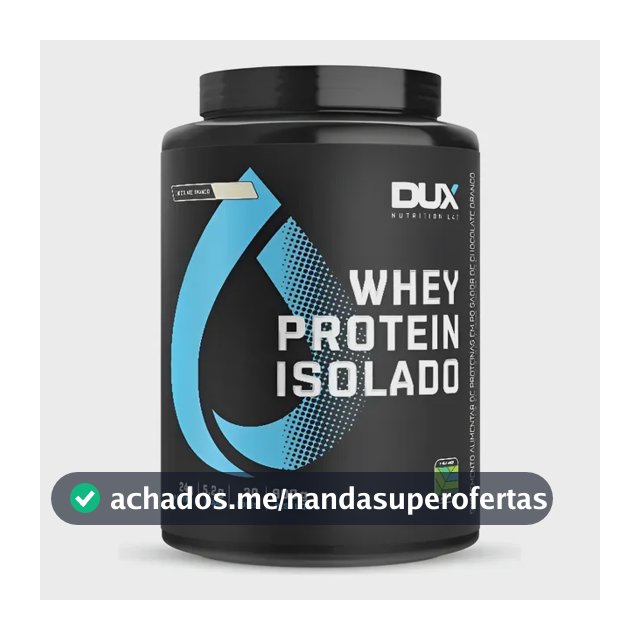Whey Protein Dux Isolado 900g Pote - Chocolate Branco Chocolate Branco