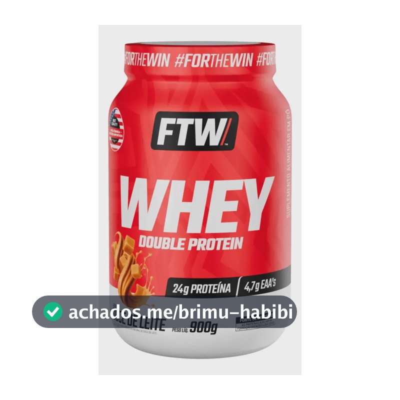 Whey Double Protein 900g Sabor Doce De Leite - FTW