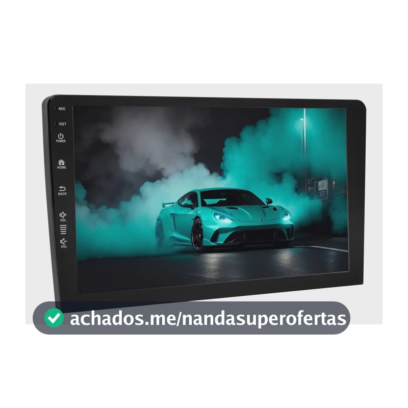 Central Multimídia Adak 9" Android 64GB GPS Bluetooth QLED Preto