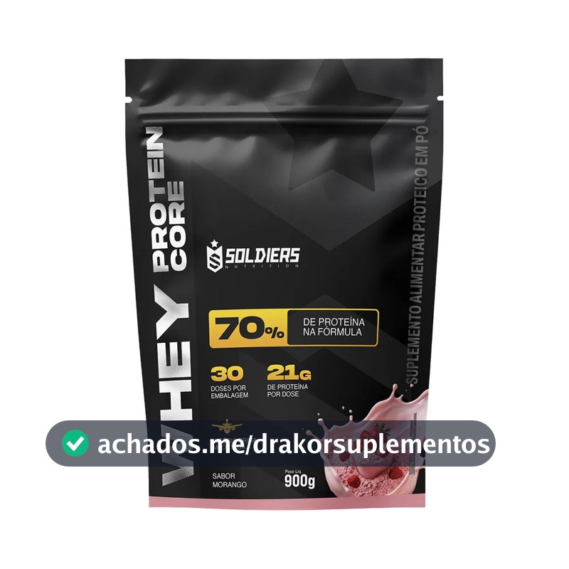 Whey protein Soldiers Nutrition em pó sabor Morango x 900g
