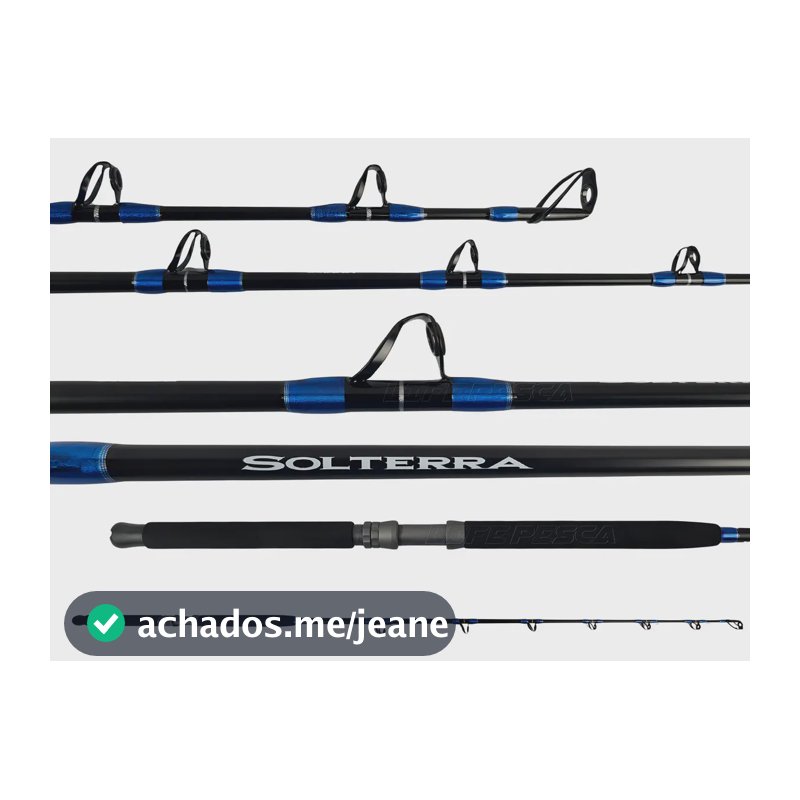Vara Okuma Solterra 1.83m 100-200lbs Carretilha Fibra Carbon Preta