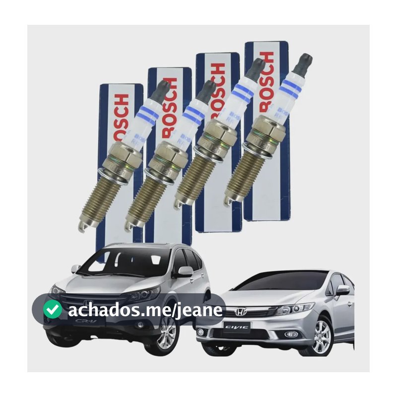 Jg 4 Velas De Ignição Bosch Civic Crv Hrv 1.8/2.0 16v 2012..