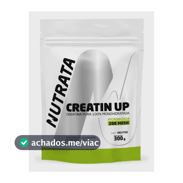 Creatina Monohidratada Nutrata 300g Refil em Pó Pura