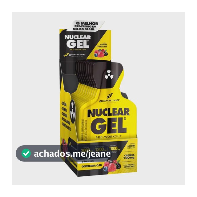 Pre Treino Nuclear Rush Gel Cx 10 Sachês Bodyaction