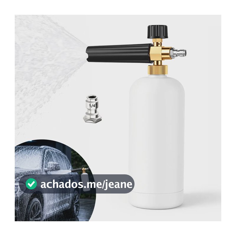 Engate Rapido Lavadora Snow Foam 1/4 Macho Alta Pressão 1 L