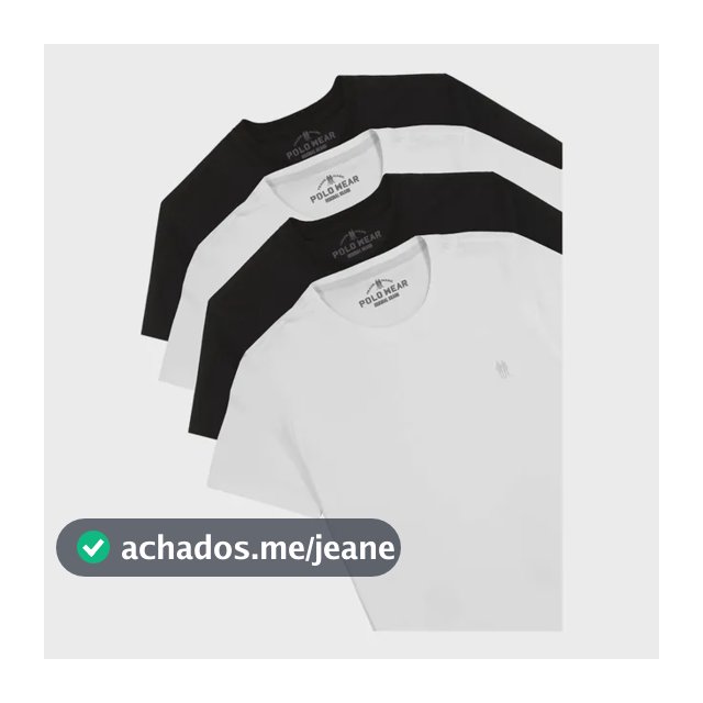 Kit 4 Camisetas Masculinas Polo Wear Sortido Sortido M Liso