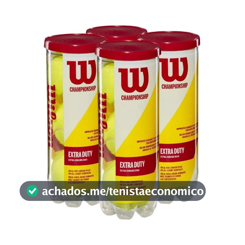 Tennis Ball Wilson Championship Extra Duty 4 Pack Yellow