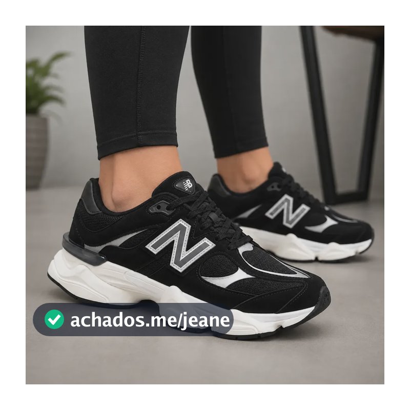 Tênis New Academia Novsese Caminhada Balance Promoção Branco Preto/branco Lisa 38 Br