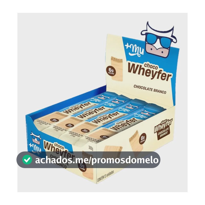 Proteína +mu Chocowheyfer Em Barra De Proteína Sabor Chocolate Branco 12 Un