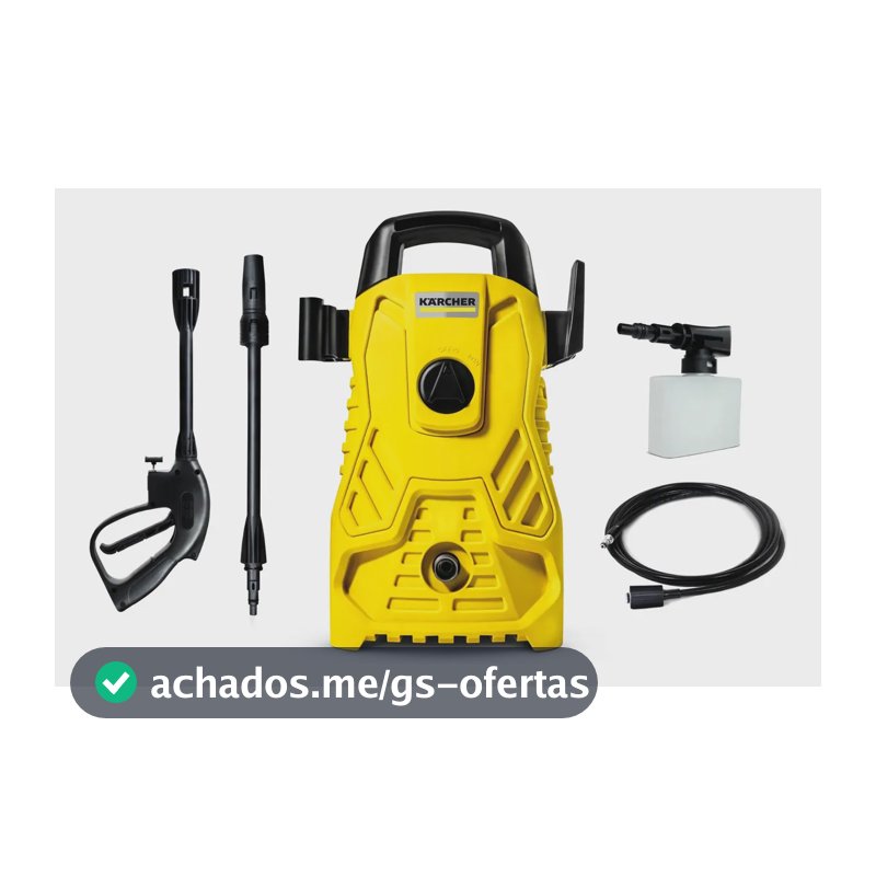 Lavadora de Alta Pressão Kärcher Compacta 1.500 PSI 1400W 300L/h com Aplicador de Detergente e Lança Regulável