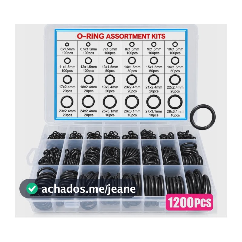 Kit 1200 Anel De Vedação Borracha O-ring Diversos Estojo