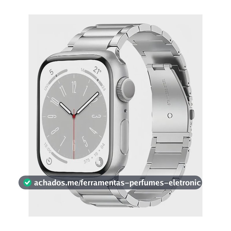 Pulseira De Aço Inoxidável Para Apple Watch 11 10 42/46/49mm Prata 44/45/49mms12/11/10 46mm
