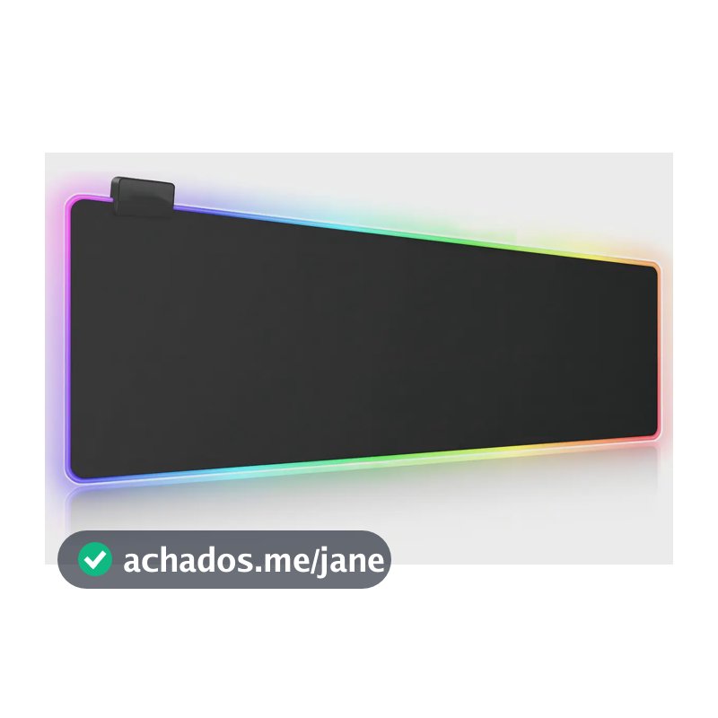 Mousepad Gamer RGB Aportex 80x30cm 11 Modos Iluminação LED Preto