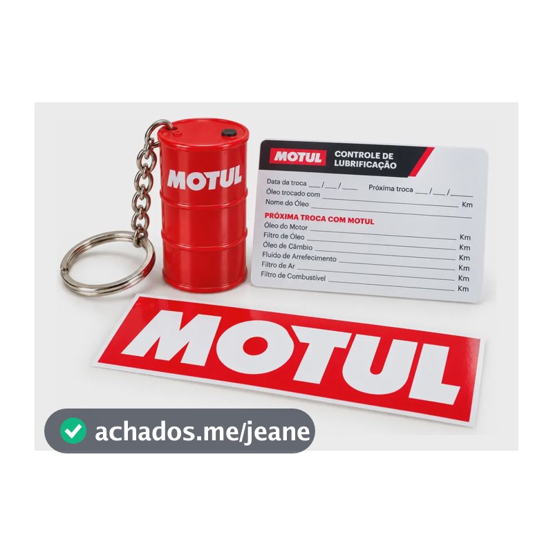 Kit Motul + Chaveiro Mini Barril 3d + Adesivos Kit Motul Chaveiro Mini Barril 3d Adesivos