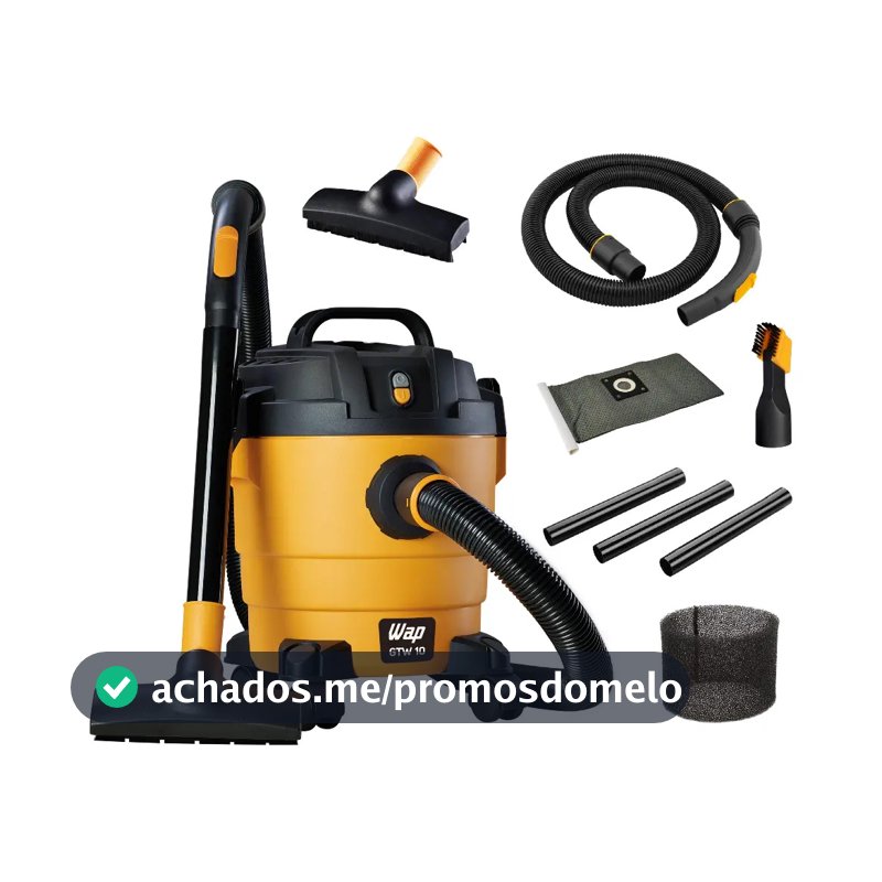 Aspirador de Pó e Água WAP GTW 10 1400W de Potência com Bocal de Sopro