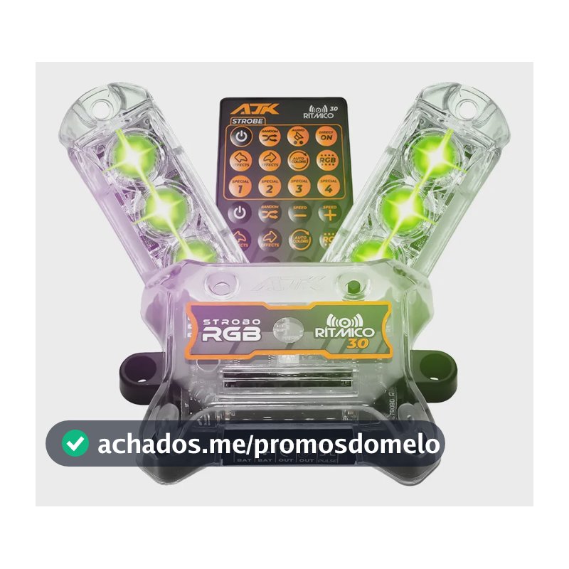 Kit Strobo Ajk Rgb Led 2 Faróis Colorido Forte + Controle